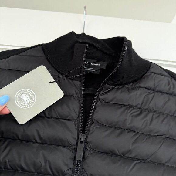 NWT Canada Goose Hybridge Knit Packable Jacket Black Down Quilted Panel Sz XS - Picture 6 of 7